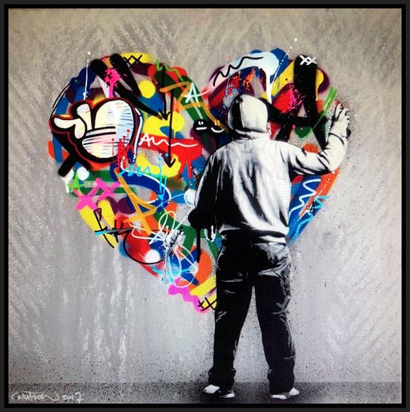 Martin Whatson "Paint Love" Artwork on canvas