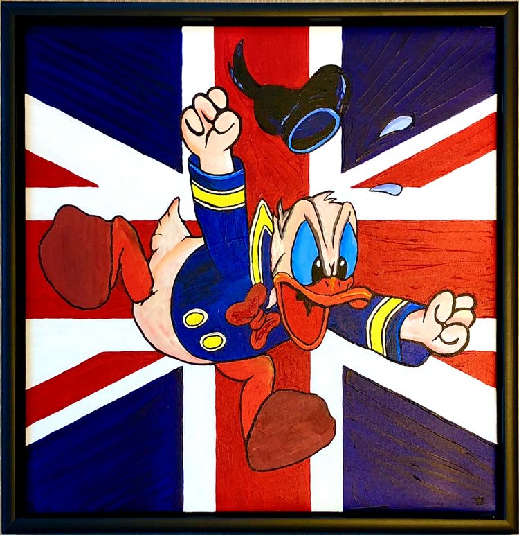 Dieter van Koch Hommage Bild Jumping Donald Duck Dieter van Koch Hommage Bild Jumping Donald Duck