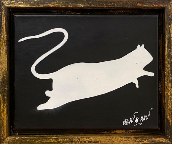 Blek le Rat Signature Rat on canvas