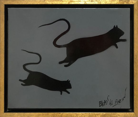 Blek le Rat Signature Rats on canvas