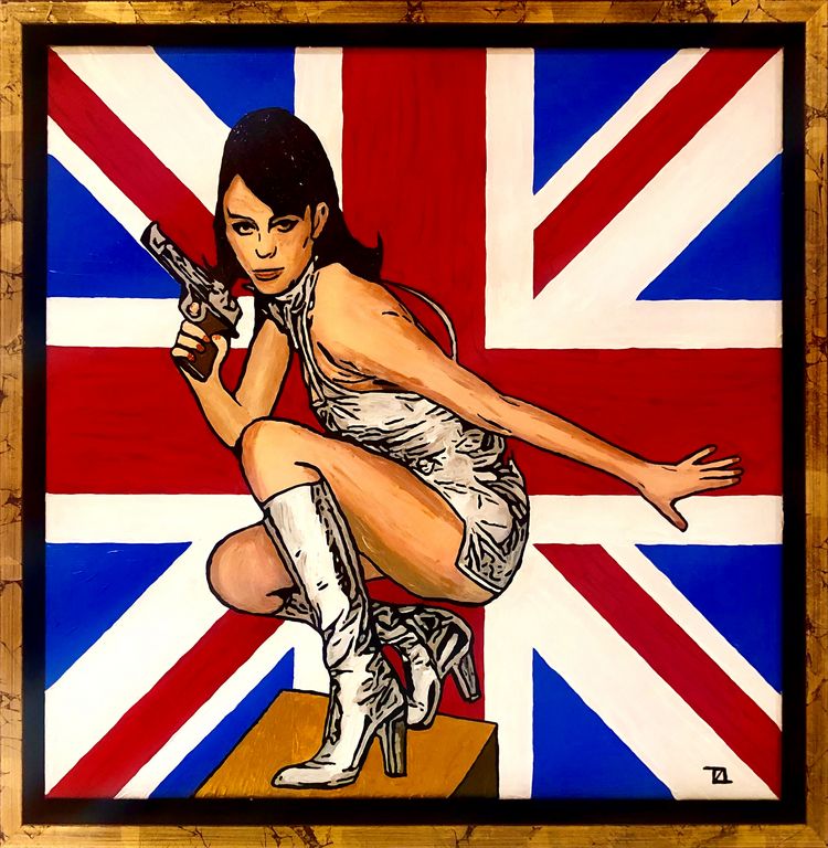 Elizabeth Hurley on Union Jack