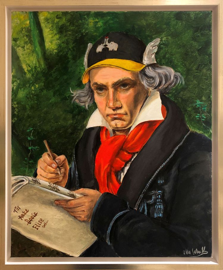 Otto Waalkes Gemälde Ludwig van Beethoven