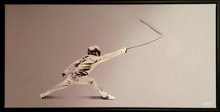 Kunstrasen Stencil Art "Atacking the blank Canvas" Kunstrasen Stencil Art "Atacking the blank Canvas"