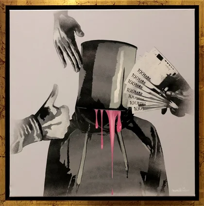Kunstrasen Stencil Art "Arthead - The Hype"