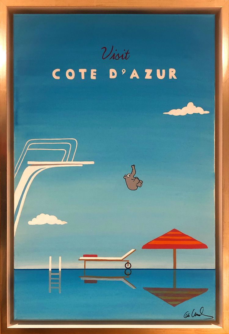 Otto Waalkes Gemälde Visit Cote d'Azur