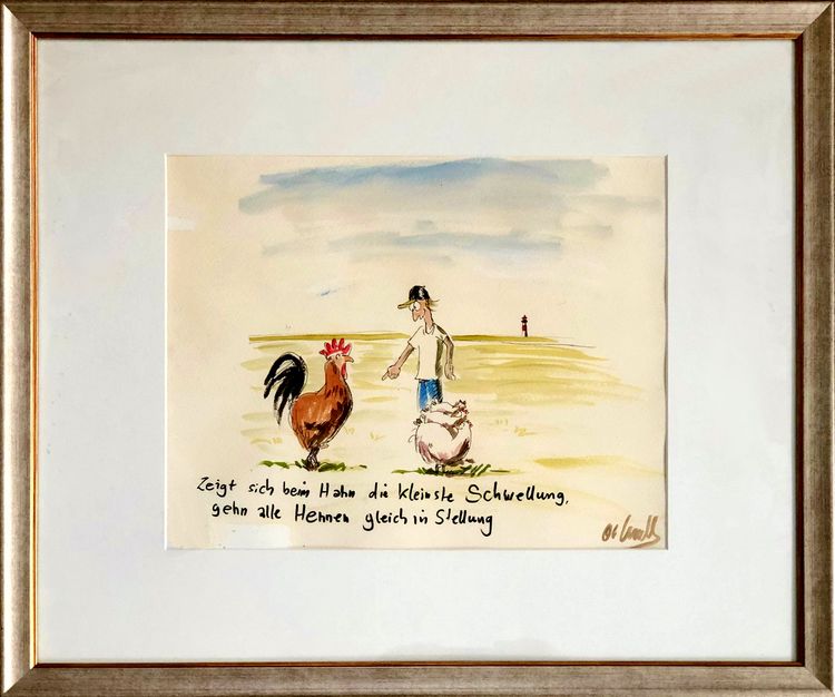 Sylter Landleben - Otto Waalkes Aquarell Sylter Landleben - Otto Waalkes Aquarell