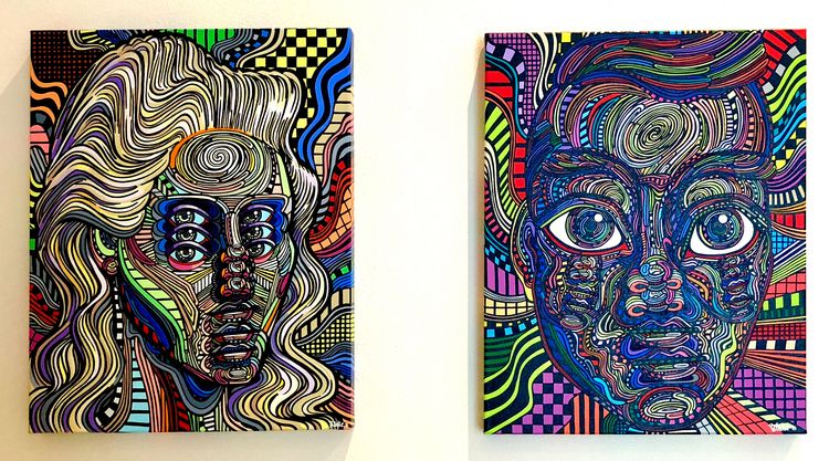 Pop Art Gesichtsbilder Blake Chamberlain