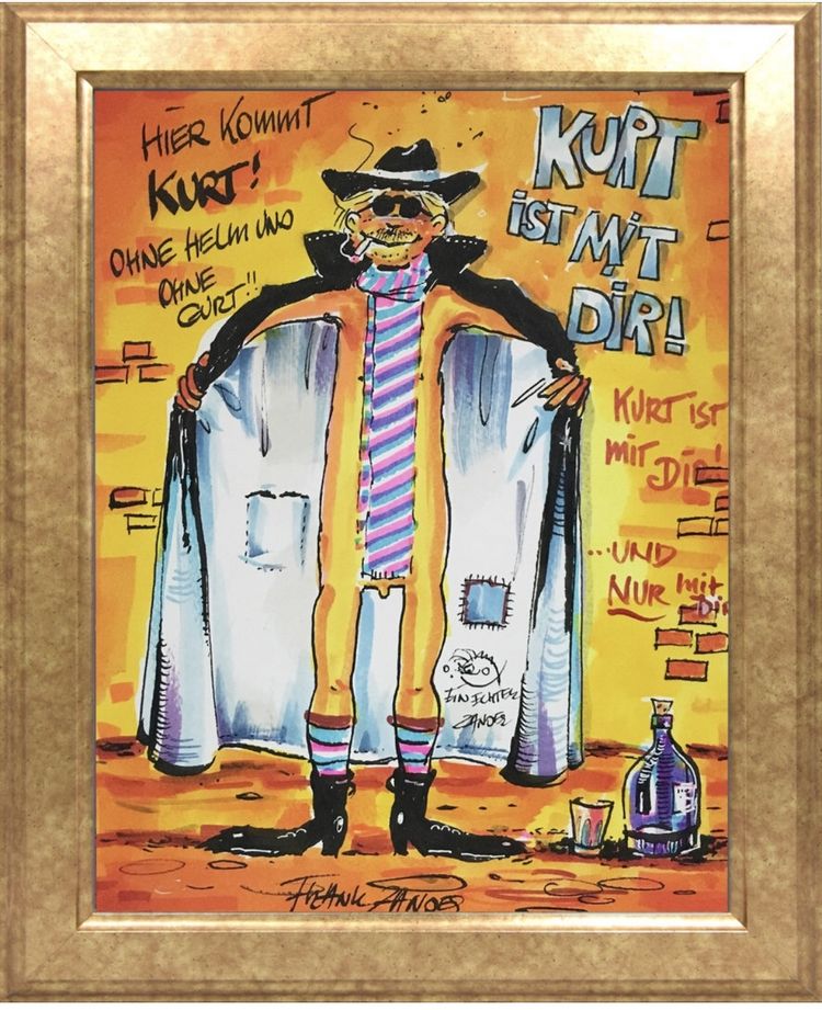 Hier kommt Kurt - Aquarell von Frank Zander Hier kommt Kurt - Aquarell von Frank Zander