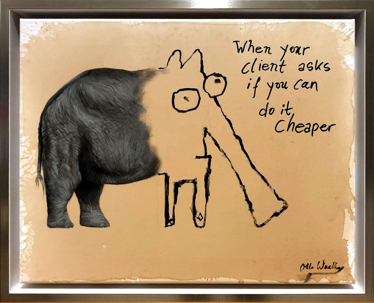 Otto Waalkes Gemälde "Cheaper" Otto Waalkes Gemälde "Cheaper"