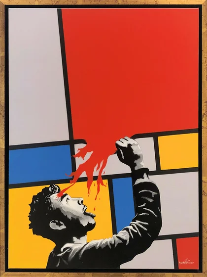 Kunstrasen Stencil Art "Soar-up-art"