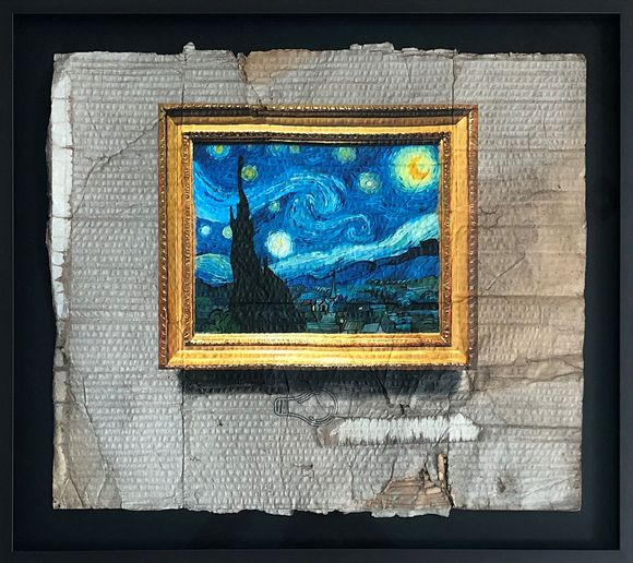 Julio Cabanding Hommage zu Starry Night von Van Gogh