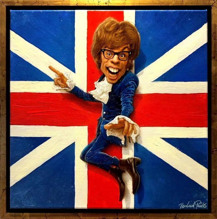 Bernhard Prinz Gemälde Jumping Austin Powers Bernhard Prinz Gemälde Jumping Austin Powers