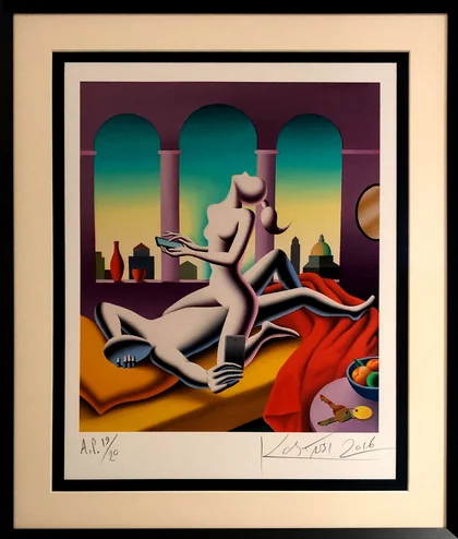 Mark Kostabi Print "Sexting"