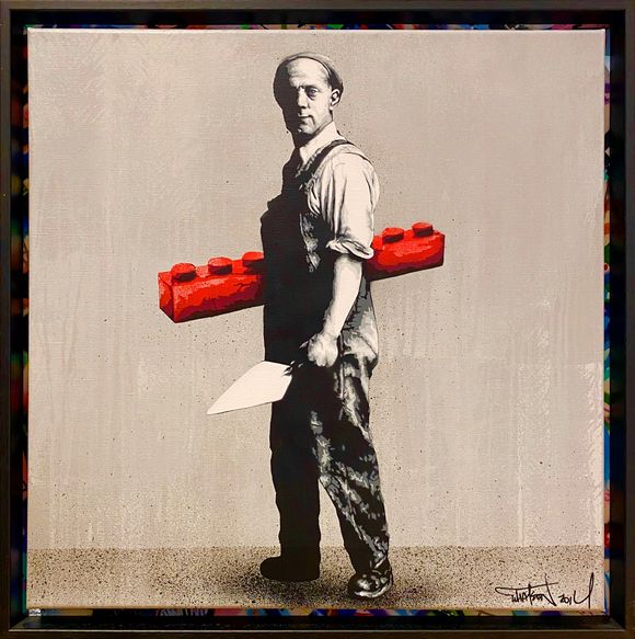 Martin Whatson "Builder" Artwork on canvas