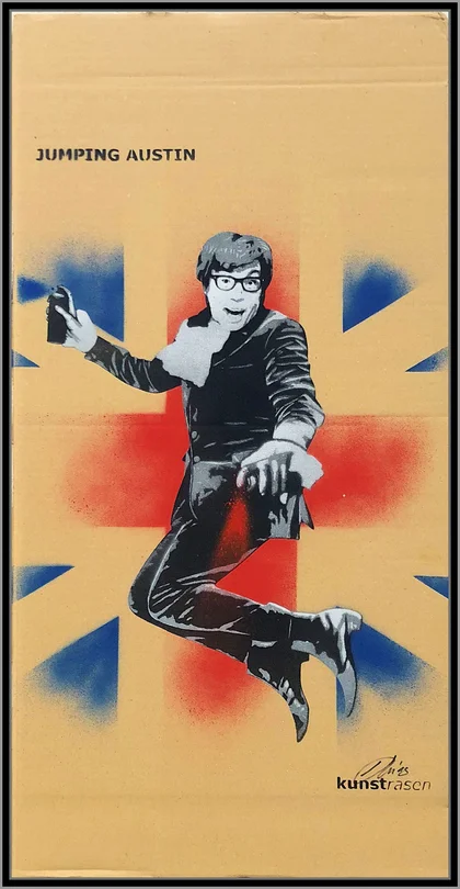 Jumping Austin Powers KUNSTRASEN Test Spray