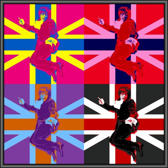 Jumping Austin Powers Andy Warhol Style
