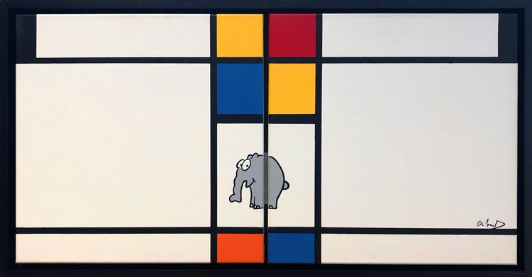 Otto Waalkes Mondriani Gemälde