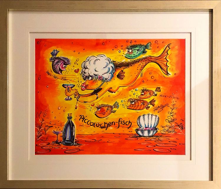 Piccolöchen Fisch - Aquarell von Frank Zander