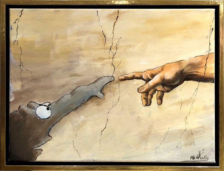Otto Waalkes Gemälde "Creation of an Ottifant"
