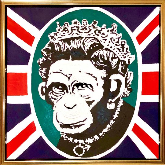 Hommage an Banksys Monkey Queen